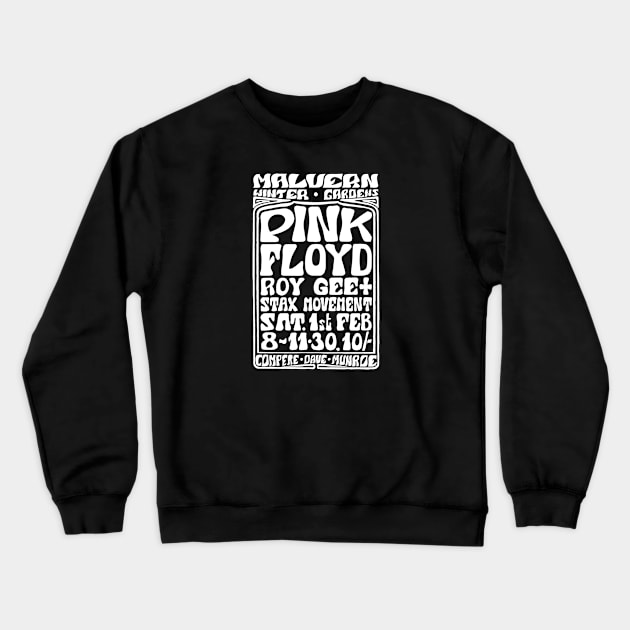 Poster for Pink Floyd at Malvern Winter Gardens - 01 February 1969 Crewneck Sweatshirt by RetroZest